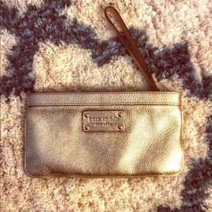 Kate Spade wristlet in gold